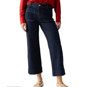 Sanctuary The Marine Denim Wide Leg Cropped Jeans